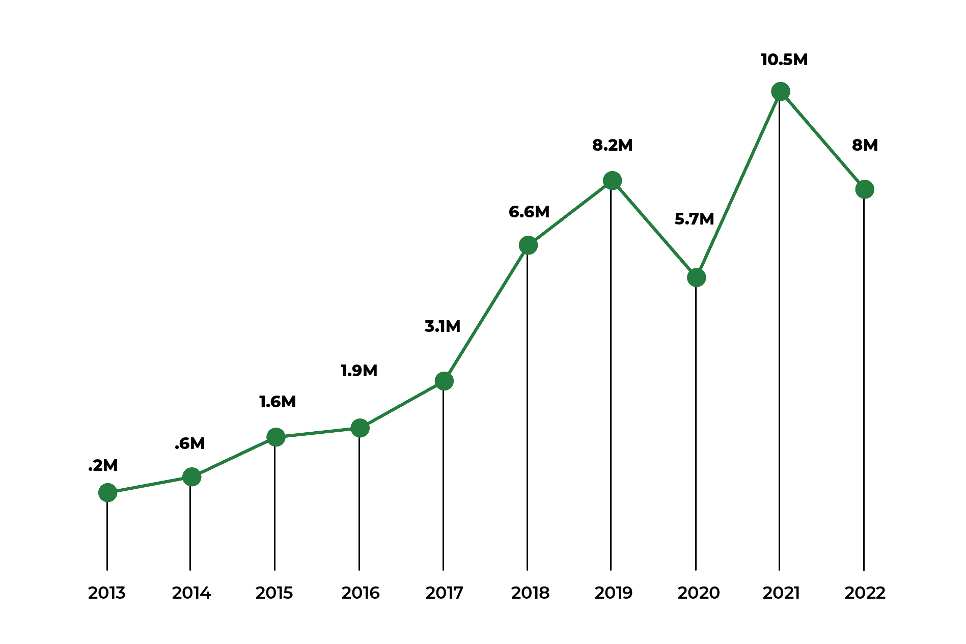 Richlang Income over the years